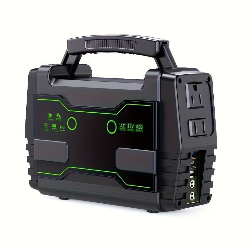 Portable Power Station 200W 300W Peak Camping Solar Generator 155Wh 167Wh 296Wh Power Bank with 30W 60W Solar Panel and AC Outlet 110V Multi Output LED Flashlights for CPAP Home Camping Hurricane Emergency
