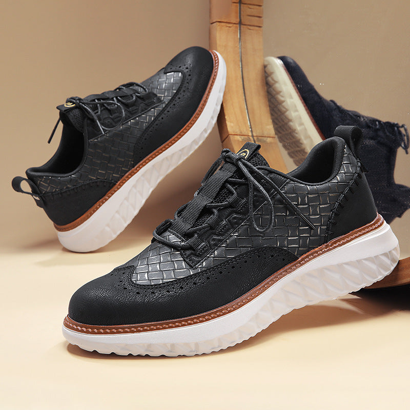 New Men's Casual Thick-Soled Shoes for Spring Summer Autumn 2025 Daily Outdoor Commuting Fashionable Sports Footwear