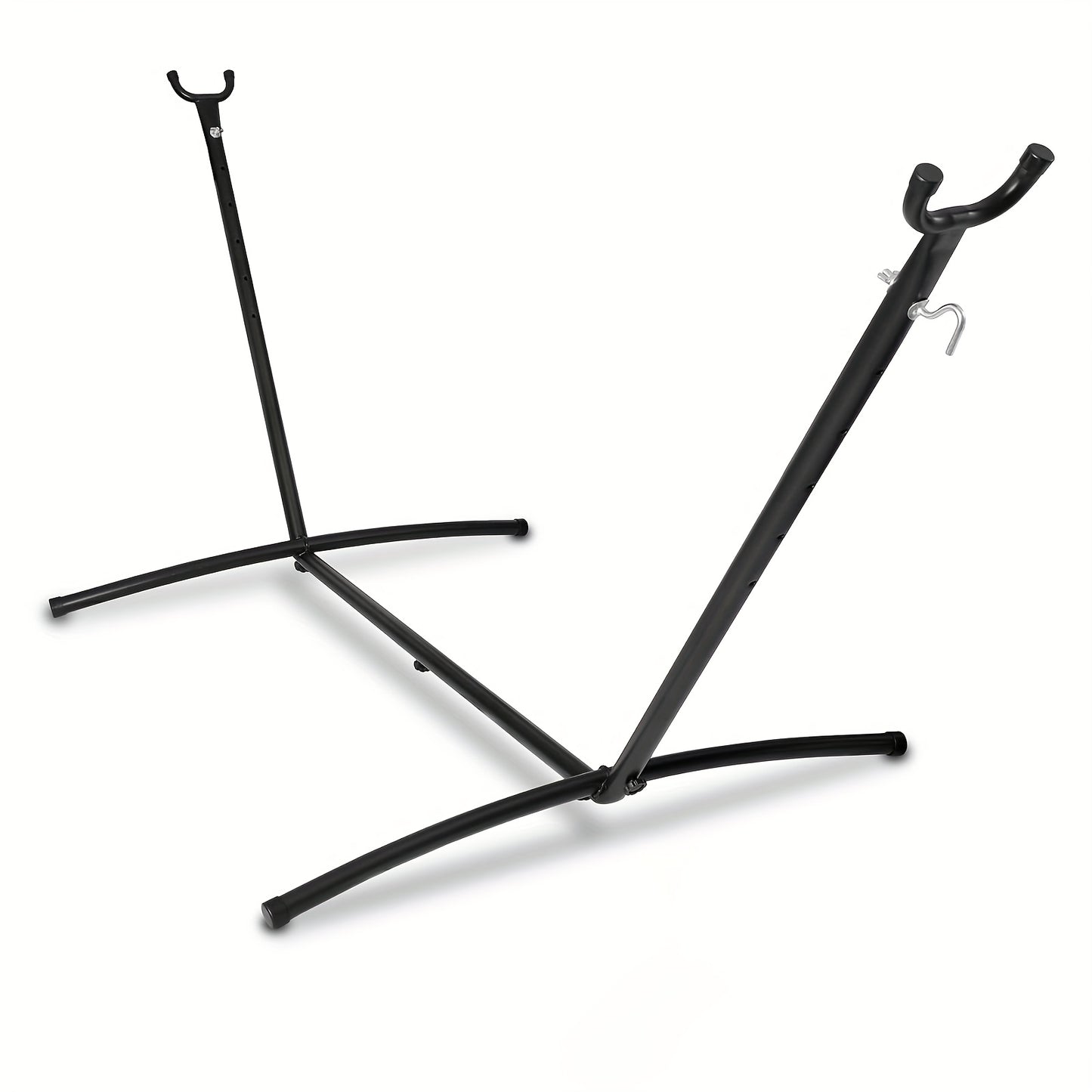 Double Hammock With Stand Included 450lb Capacity Steel Stand Premium Carry Bag And Two Anti Roll Balance Beam For Outdoor Relaxation And Camping Suitable For Adults Perfect Gift For Backyard And Travel Lovers