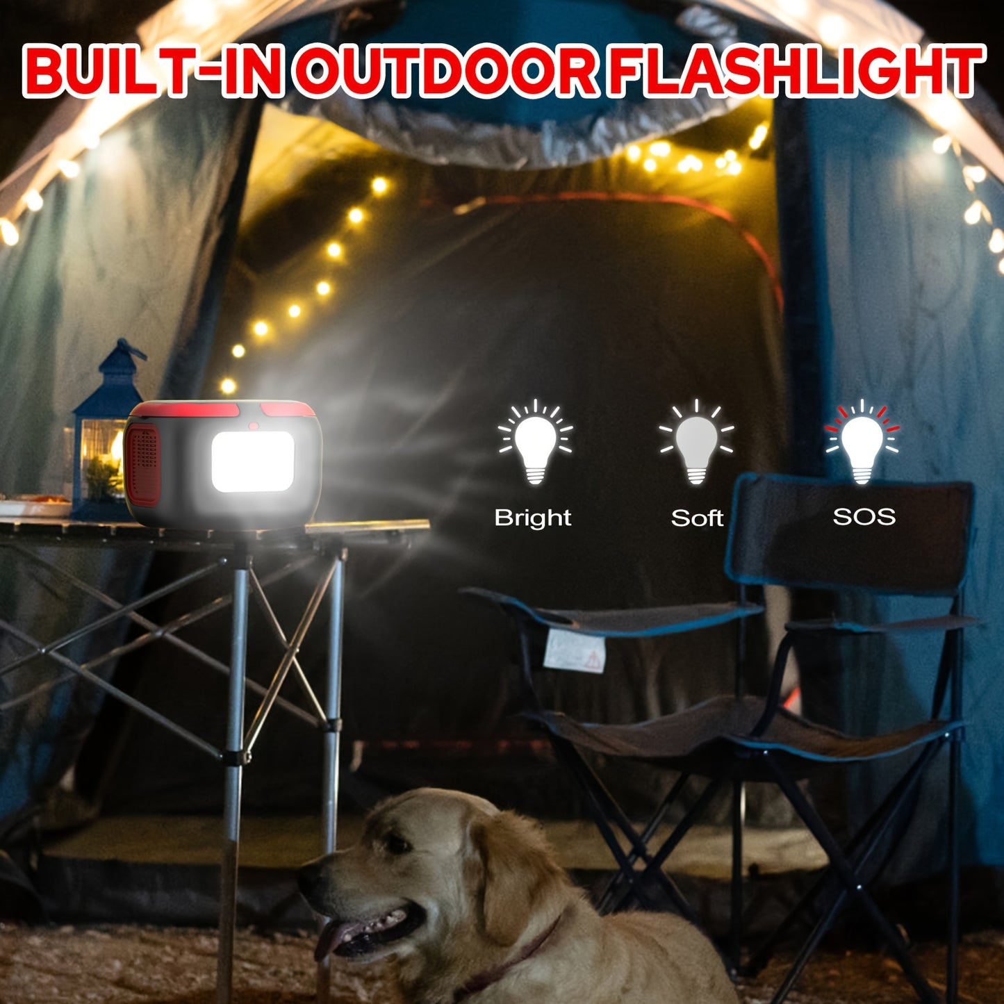Super Portable Power Station 120W Mini Solar Generator Lithium Battery Fast Charger with USB C USB QC3.0 2 110V AC Sockets DC Output and Emergency LED Light for Camping Hiking Vacation