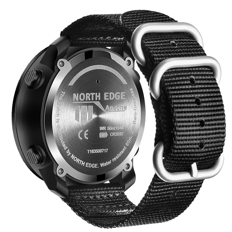 North Edge Men's Sport Digital Watch Waterproof 50m Running Swimming Military Army Altimeter Barometer Compass