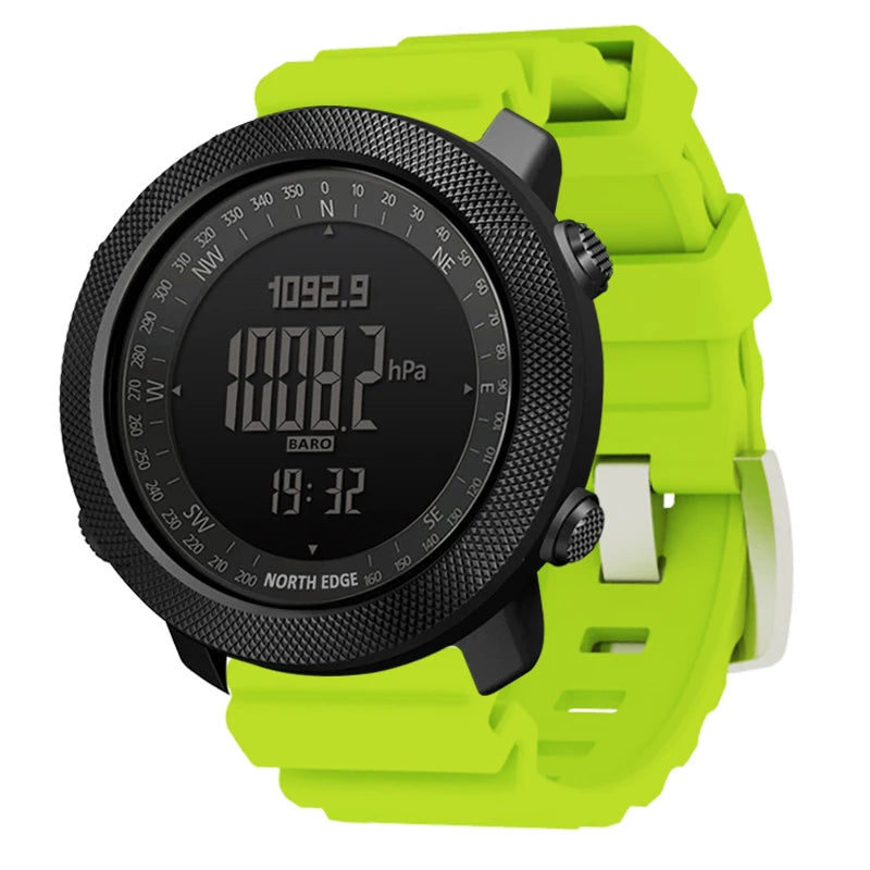 North Edge Men's Sport Digital Watch Waterproof 50m Running Swimming Military Army Altimeter Barometer Compass