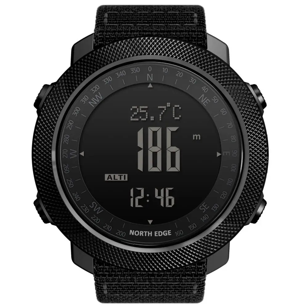 North Edge Men's Sport Digital Watch Waterproof 50m Running Swimming Military Army Altimeter Barometer Compass