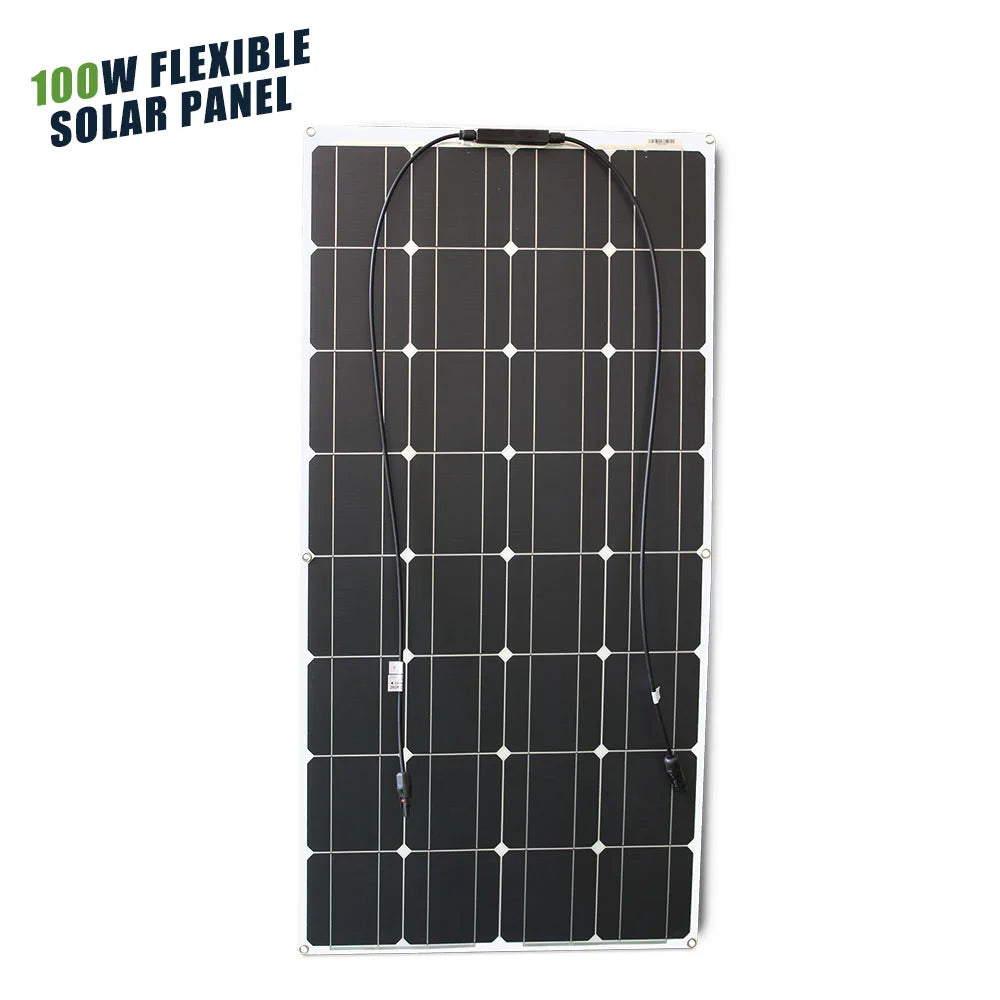 12V Flexible Solar Panel 100W 200W 300W 400W 500W 600W Bendable Waterproof Monocrystalline Solar Panel for RV and Boat