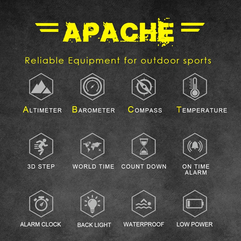 North Edge Men's Sport Digital Watch Waterproof 50m Running Swimming Military Army Altimeter Barometer Compass