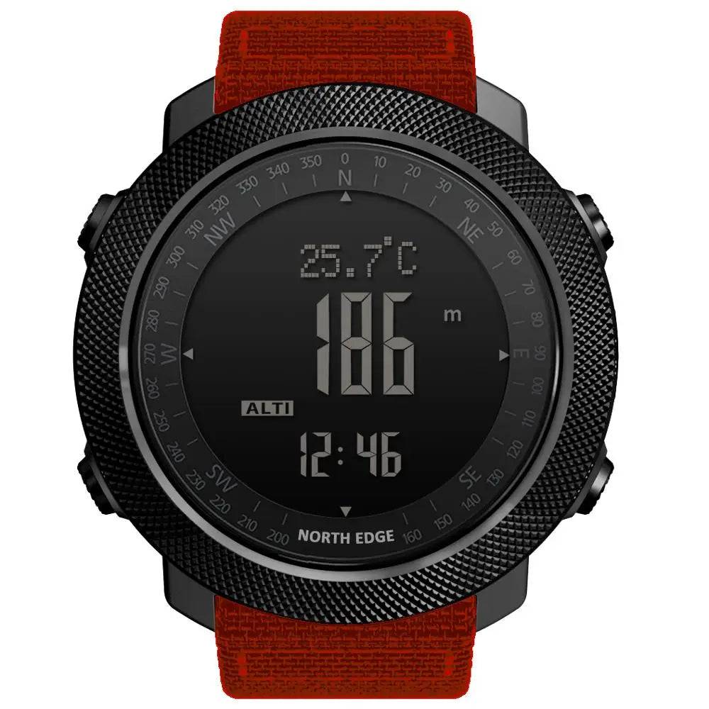 North Edge Men's Sport Digital Watch Waterproof 50m Running Swimming Military Army Altimeter Barometer Compass