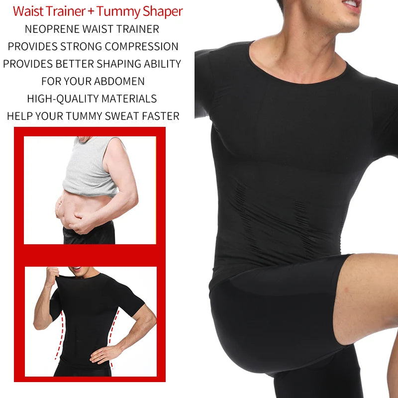 Men Slimming Body Shaper Belly Control Shapewear Waist Trainer Corrective Posture Vest Corset