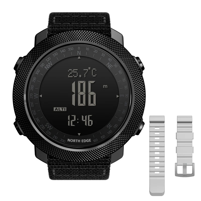 North Edge Men's Sport Digital Watch Waterproof 50m Running Swimming Military Army Altimeter Barometer Compass