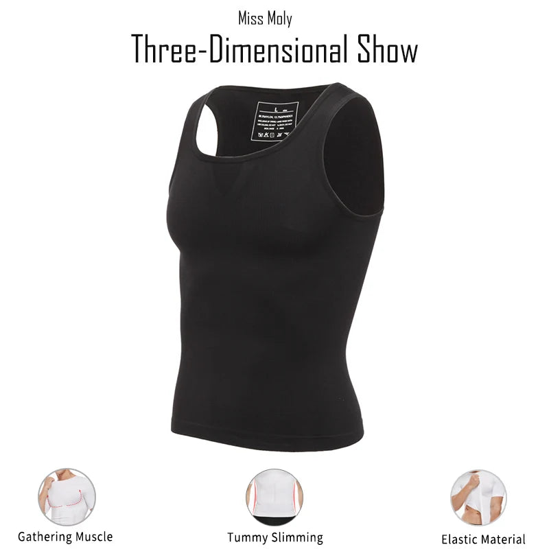 Men Slimming Body Shaper Belly Control Shapewear Waist Trainer Corrective Posture Vest Corset