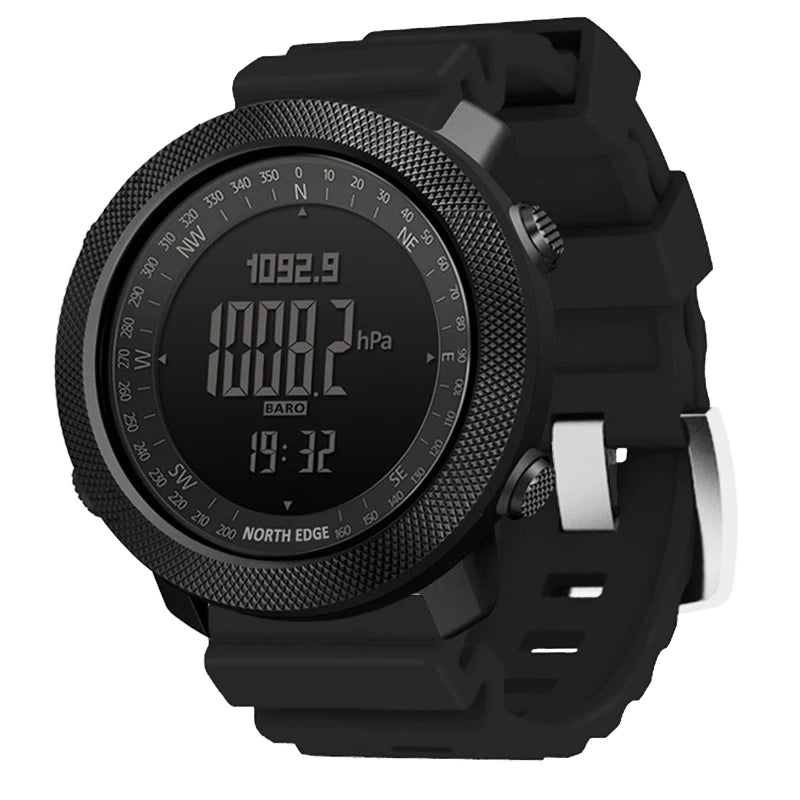 North Edge Men's Sport Digital Watch Waterproof 50m Running Swimming Military Army Altimeter Barometer Compass