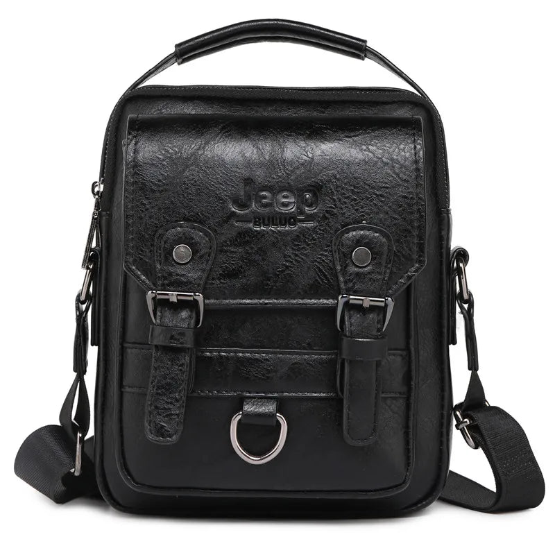 Jeep Buluo Multi Function Business Handbags Men Large Capacity Leather Messenger Bag Crossbody