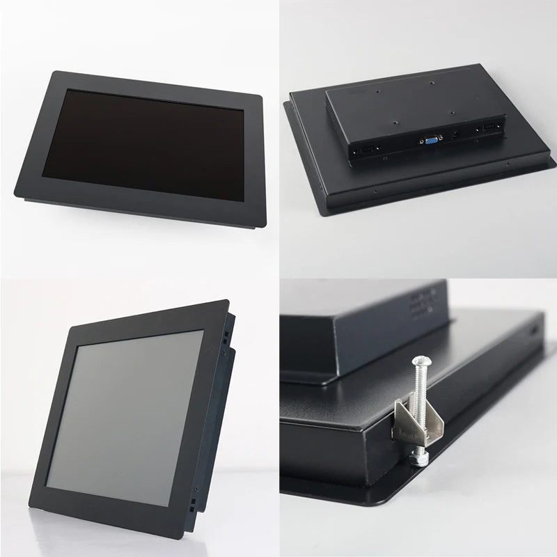 10.4 12.1 14 15 Inch Resistive Touch Industrial Monitor With VGA HDMI USB Embedded Portable Display HD LCD Screen