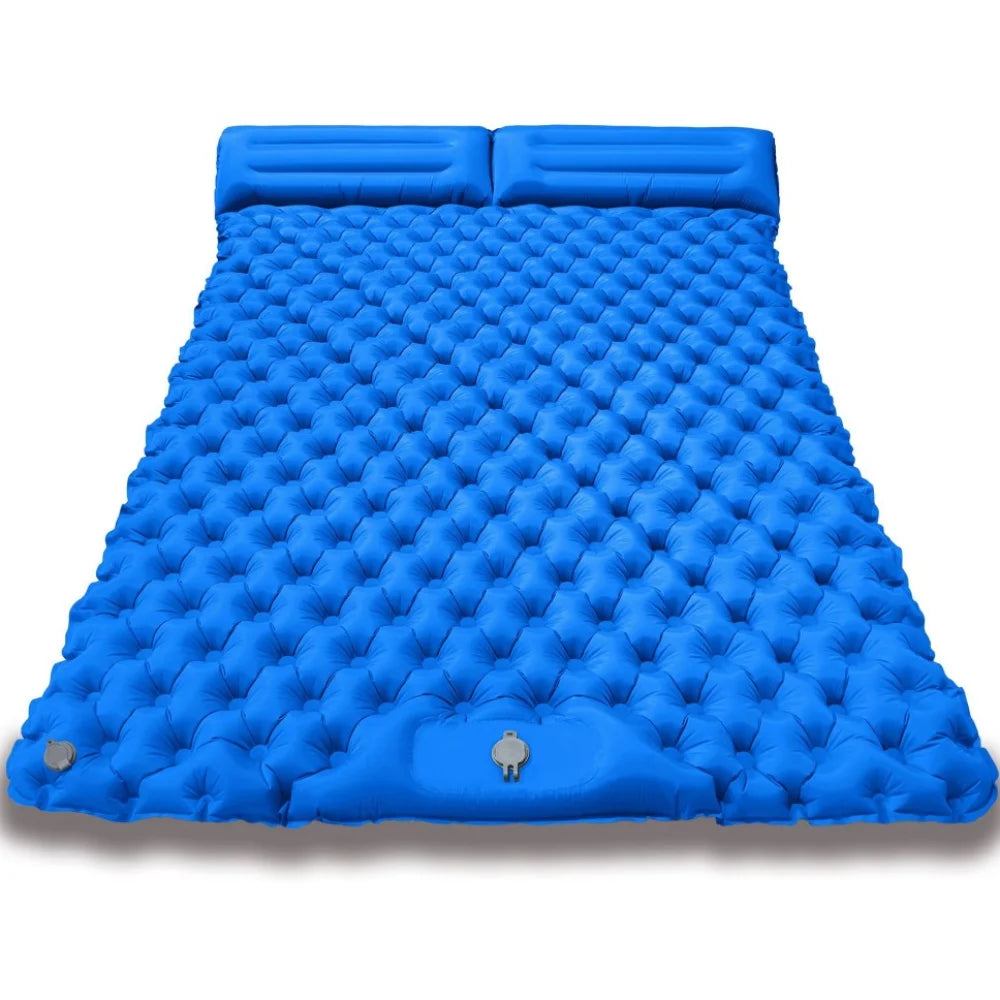 Portable Double Sleeping Pad TPU Ultra Lightweight Camping Air Mattress Extra Wide Inflatable Tent Sleeping Mat