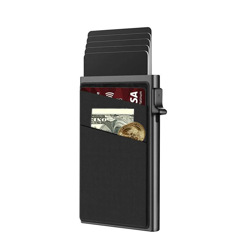 Anti Theft Card Protectors Card Holder Minimalist Smart Wallet RFID Protection Aluminum Metal Box Cardholder Case