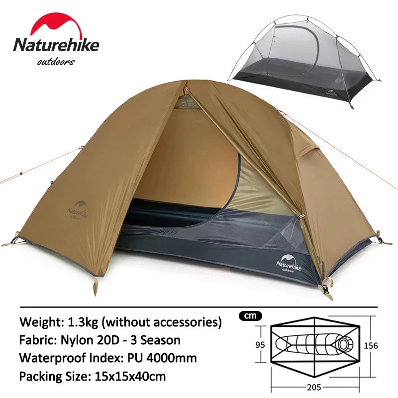 Naturehike Ultralight 1 2 Person Waterproof Camping Tent Outdoor Travel Sun Shelter Canopy