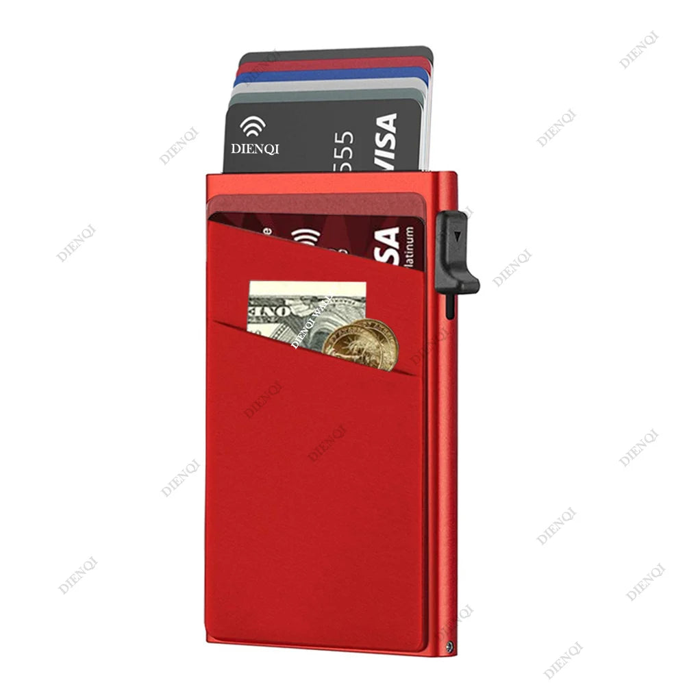 Anti Theft Card Protectors Card Holder Minimalist Smart Wallet RFID Protection Aluminum Metal Box Cardholder Case