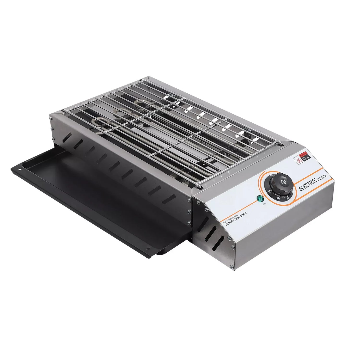 BBQ Grill Electric Barbecue Grill Countertop Griller Stainless Steel 110V 1800W for Parties Decks and Patios