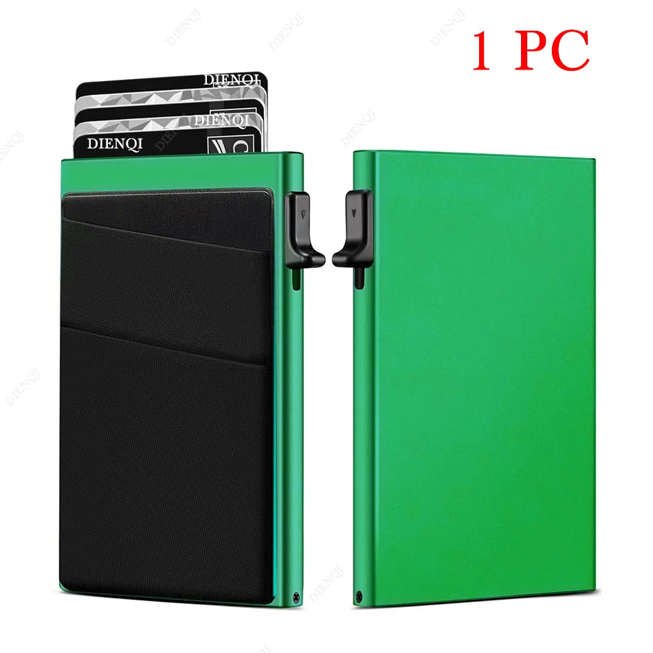 Anti Theft Card Protectors Card Holder Minimalist Smart Wallet RFID Protection Aluminum Metal Box Cardholder Case