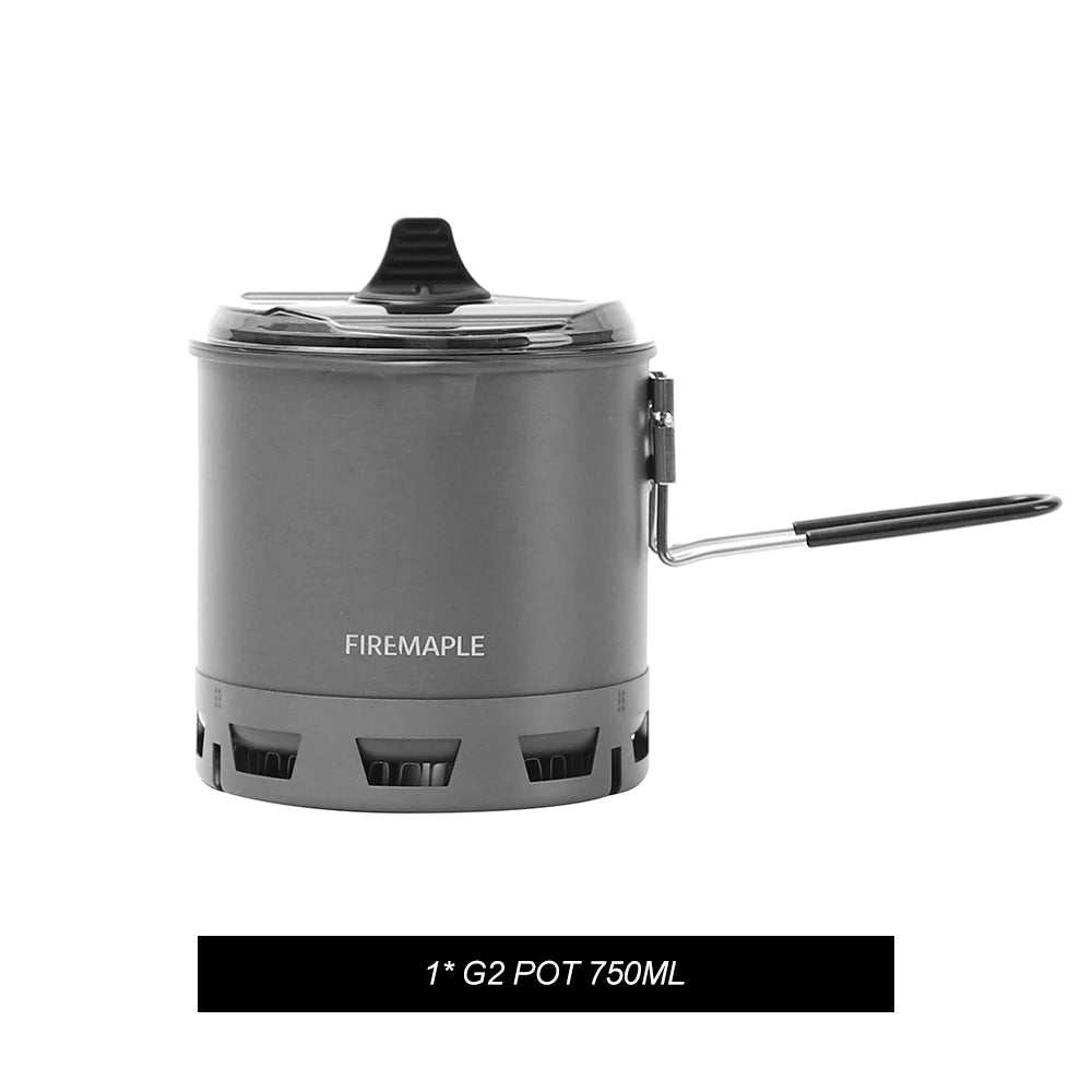 Fire-Maple G2 Petrel Ultralight Pot Lightweight Outdoor High Efficiency Heat Exchanger Pot for Hiking Travel Camping 750ML