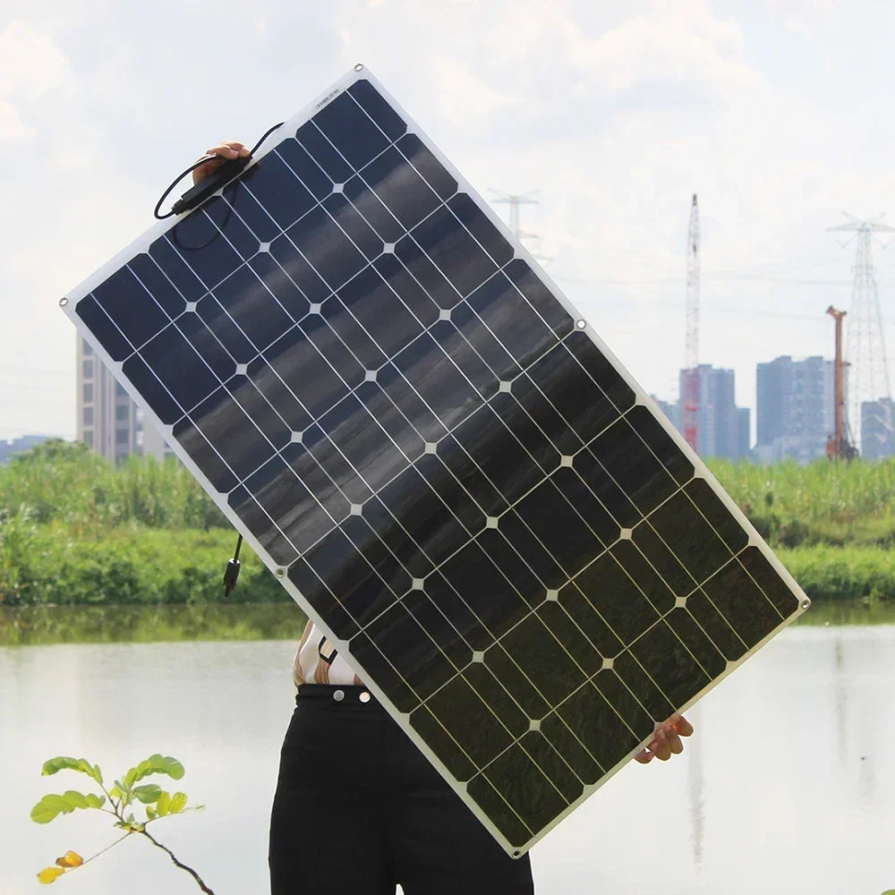 12V Flexible Solar Panel 100W 200W 300W 400W 500W 600W Bendable Waterproof Monocrystalline Solar Panel for RV and Boat
