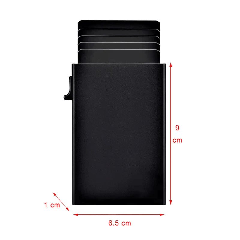 Anti Theft Card Protectors Card Holder Minimalist Smart Wallet RFID Protection Aluminum Metal Box Cardholder Case