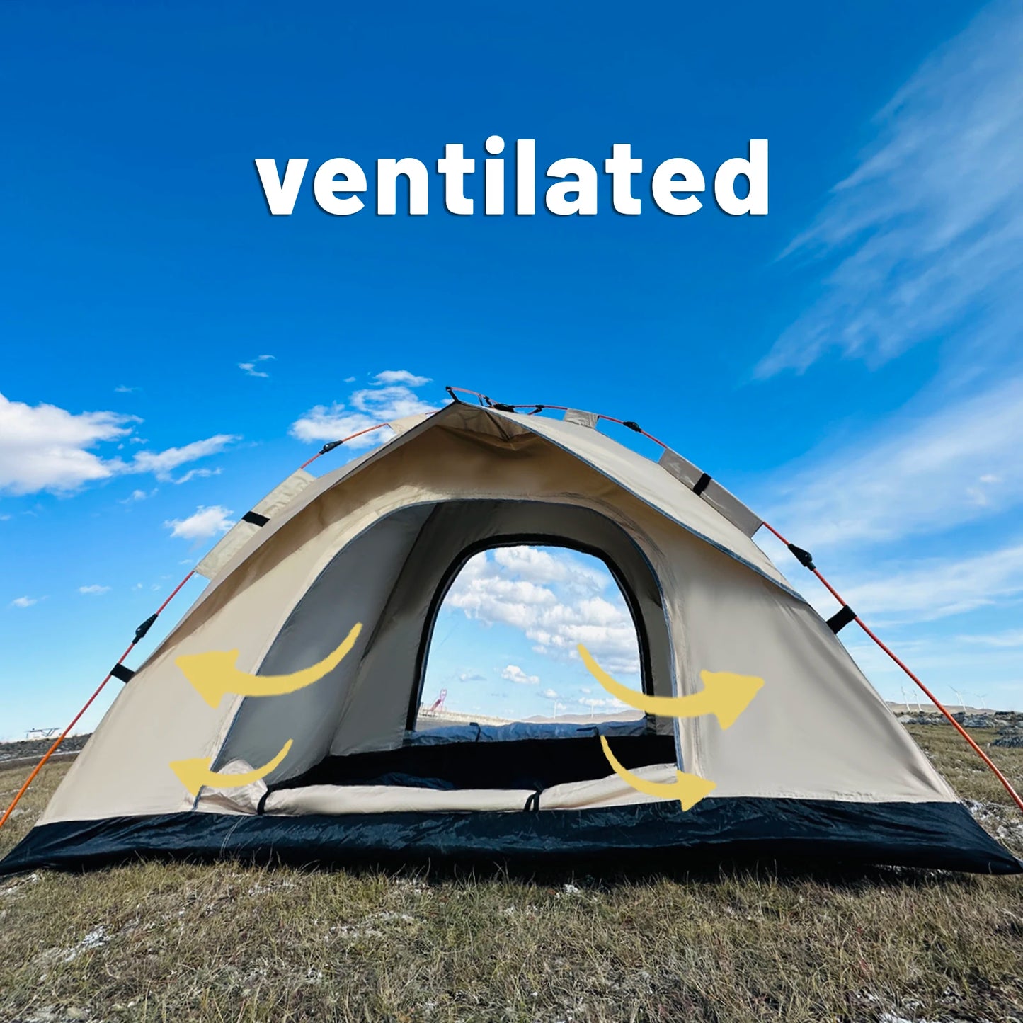 Outdoor Automatic Quick Opening Rainproof Tent for 4 Persons Fishing Beach Shelter
