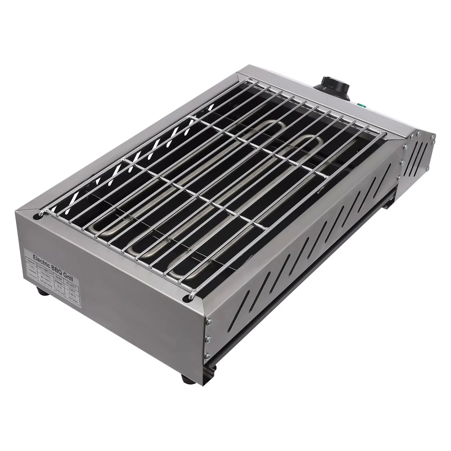 BBQ Grill Electric Barbecue Grill Countertop Griller Stainless Steel 110V 1800W for Parties Decks and Patios