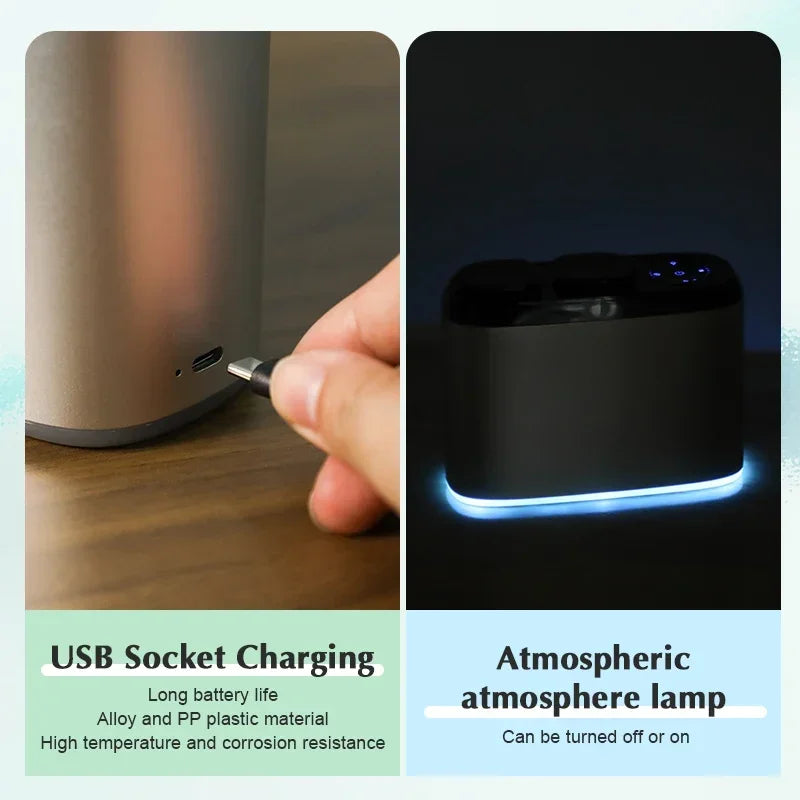 100m³ USB Charge Home Aroma Diffuser Room Fragrance Air Freshener Double Nozzle Set Two Scents Bluetooth App