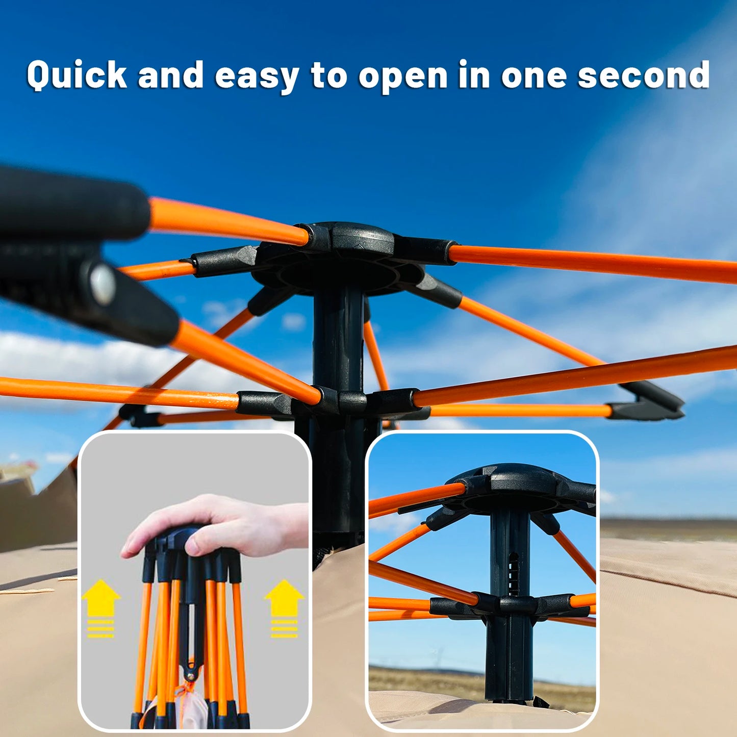 Outdoor Automatic Quick Opening Rainproof Tent for 4 Persons Fishing Beach Shelter
