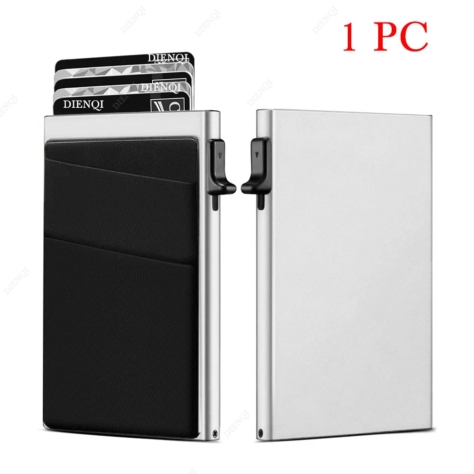 Anti Theft Card Protectors Card Holder Minimalist Smart Wallet RFID Protection Aluminum Metal Box Cardholder Case