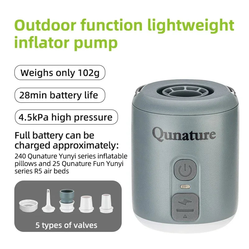 Qunature Electric Air Pump Multifunctional Inflatable Extract Gas Pump for Camping Air Bed and Swimming Ring