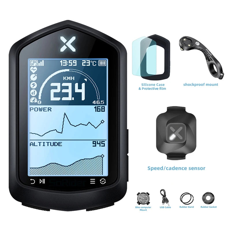 XOSS NAV GPS Bike Computer Wireless Speedometer Odometer Cycling Navigation Tachymeter for Mountain and Road Bicycles