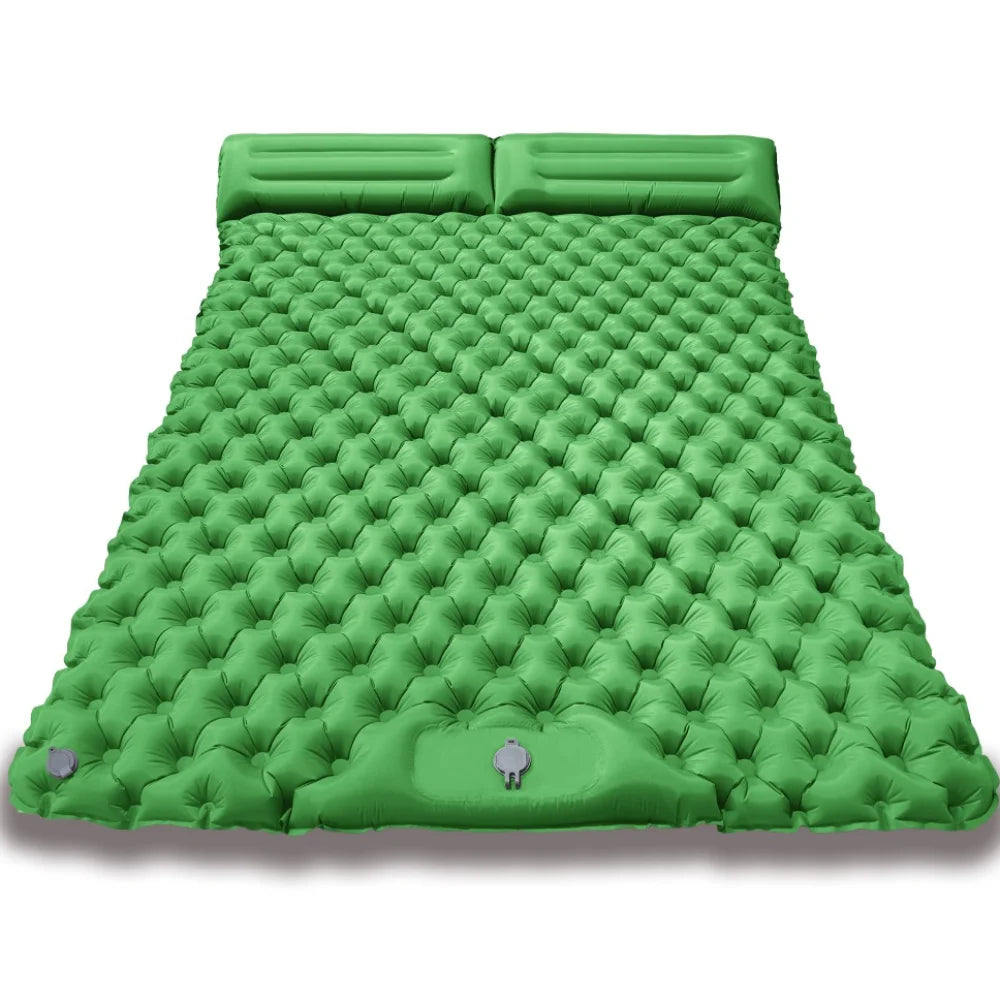 Portable Double Sleeping Pad TPU Ultra Lightweight Camping Air Mattress Extra Wide Inflatable Tent Sleeping Mat
