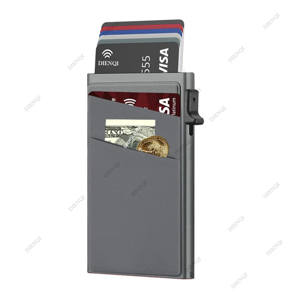 Anti Theft Card Protectors Card Holder Minimalist Smart Wallet RFID Protection Aluminum Metal Box Cardholder Case