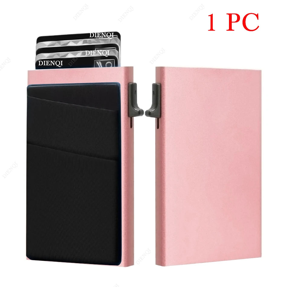 Anti Theft Card Protectors Card Holder Minimalist Smart Wallet RFID Protection Aluminum Metal Box Cardholder Case