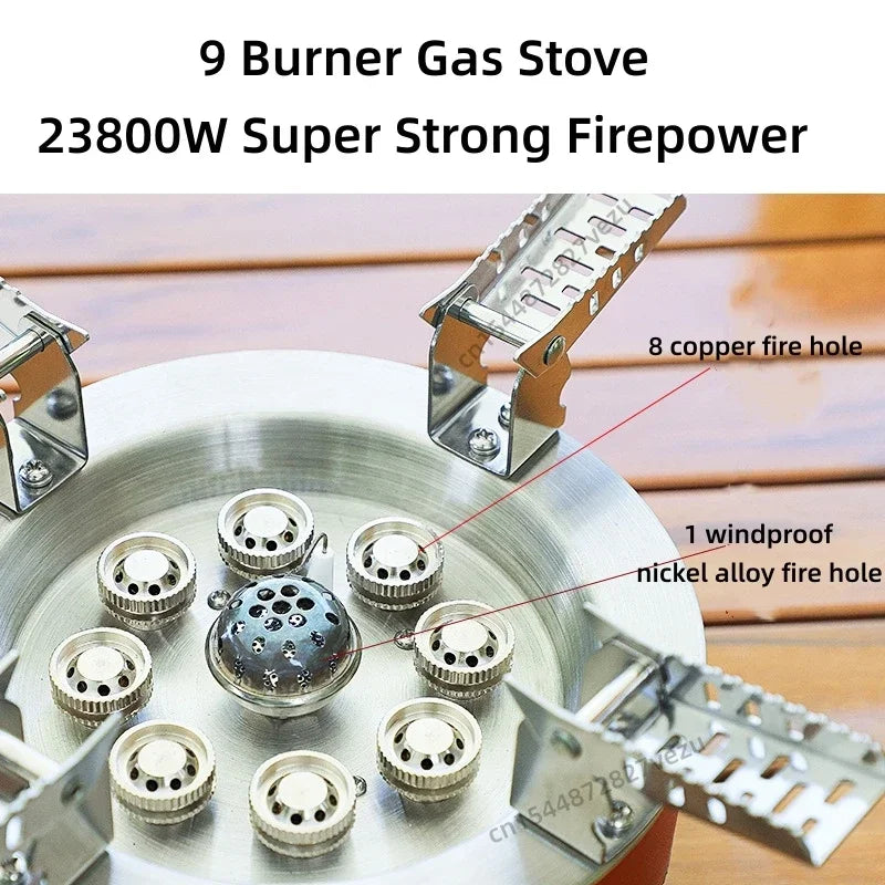 BULIN BL100-B18 Plus 9 Stove Seven/Nine Core Burner Camping Stove 18000W/23800W Super Firepower Outdoor Portable Gas