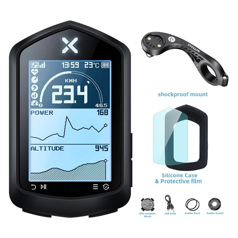 XOSS NAV GPS Bike Computer Wireless Speedometer Odometer Cycling Navigation Tachymeter for Mountain and Road Bicycles