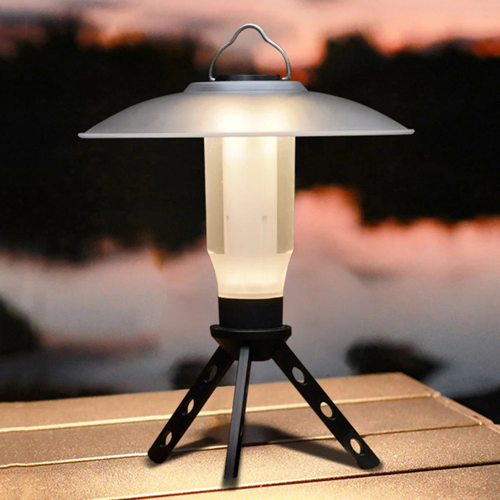 160LM Night Light Last Up To 6H Outdoor Tent Lamp Type-C Charging 2000MAH Camping Light IPX4 Waterproof for Emergency BBQ Picnic