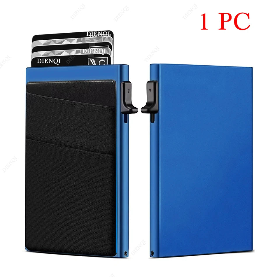 Anti Theft Card Protectors Card Holder Minimalist Smart Wallet RFID Protection Aluminum Metal Box Cardholder Case