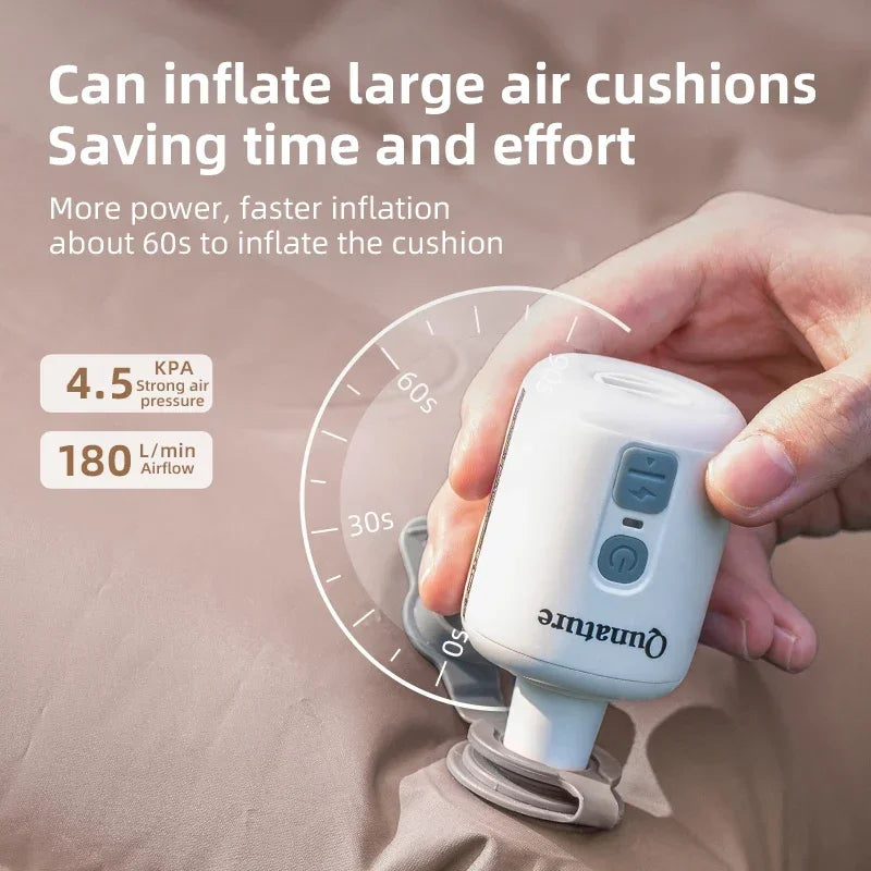 Qunature Electric Air Pump Multifunctional Inflatable Extract Gas Pump for Camping Air Bed and Swimming Ring