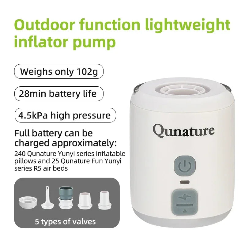 Qunature Electric Air Pump Multifunctional Inflatable Extract Gas Pump for Camping Air Bed and Swimming Ring