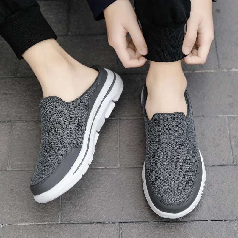 Ngouxm Men Slippers Summer Breathable Home Indoor Slippers Men Thick Bottom Slides Fashion Couple Walking Shoes Chanclas Hombre