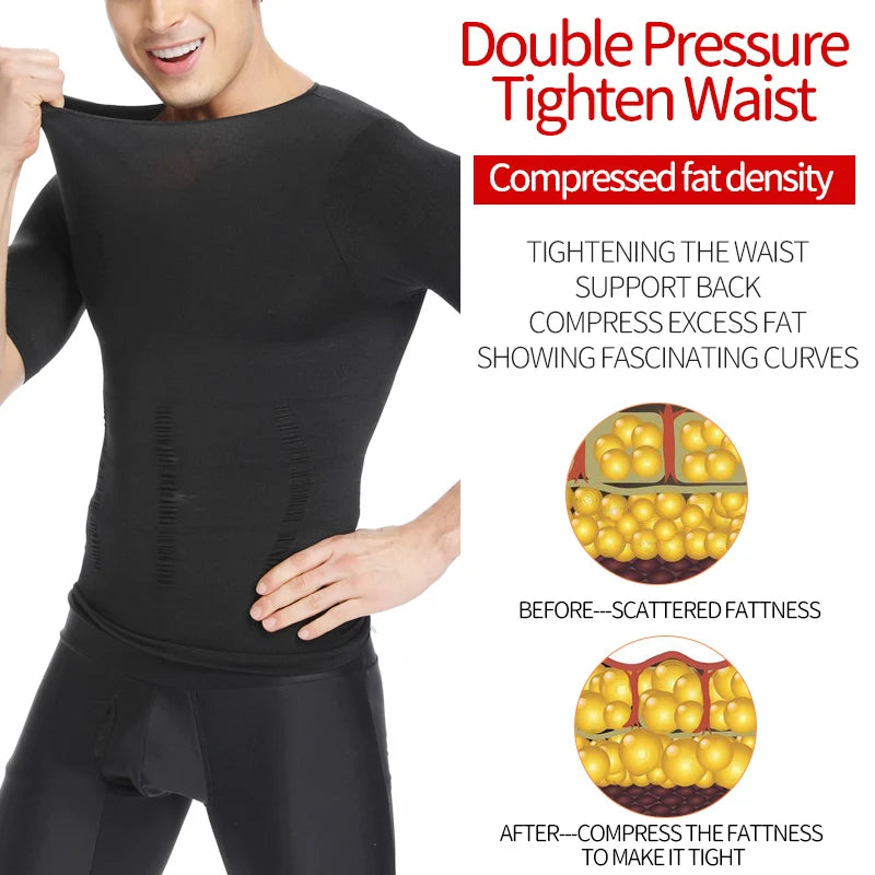 Men Slimming Body Shaper Belly Control Shapewear Waist Trainer Corrective Posture Vest Corset