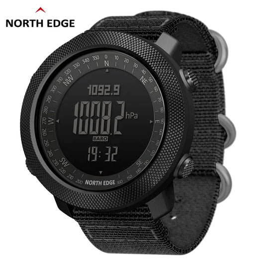 North Edge Men's Sport Digital Watch Waterproof 50m Running Swimming Military Army Altimeter Barometer Compass