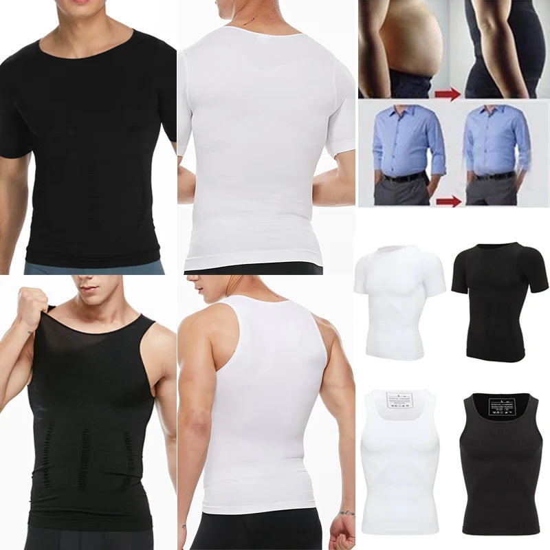 Men Slimming Body Shaper Belly Control Shapewear Waist Trainer Corrective Posture Vest Corset