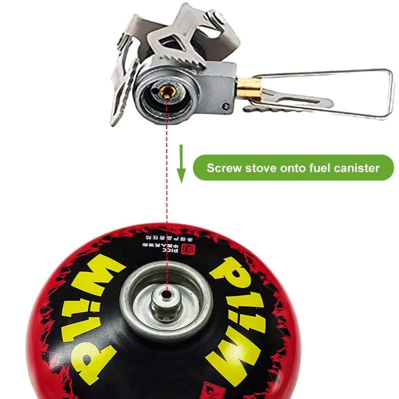 BRS Outdoor Gas Stove Mini Camping Gas Burner 25g Ultralight Titanium Picnic Hiking Cooking Stove BRS-3000T