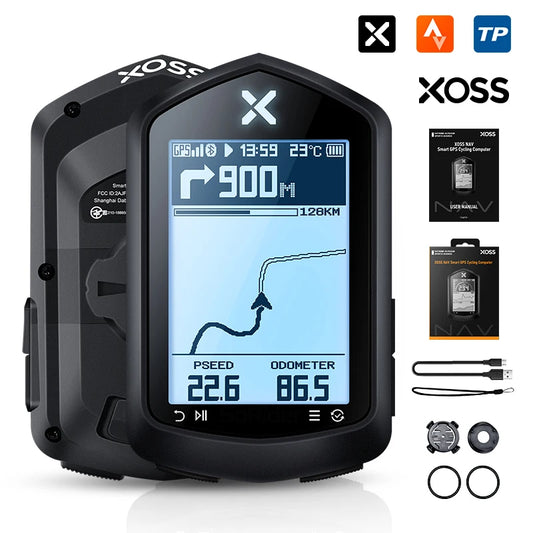 XOSS NAV GPS Bike Computer Wireless Speedometer Odometer Cycling Navigation Tachymeter for Mountain and Road Bicycles