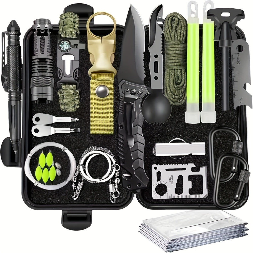 142 Piece Professional Survival Kit With Molle Bag Outdoor Multifunctional Tools For Camping Adventures